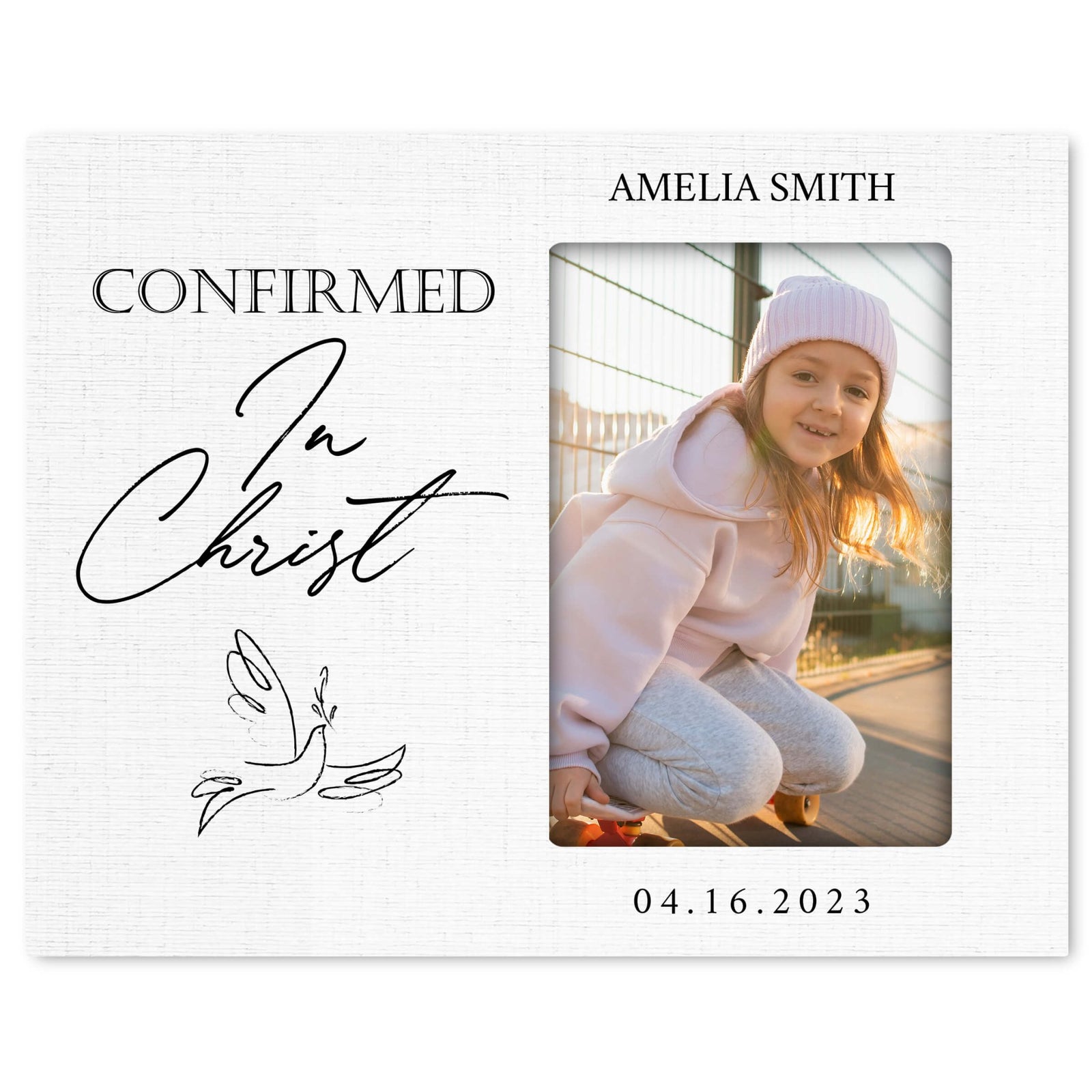 Personalized Confirmation Photo Frame - Trust In The Lord - LifeSong Milestones