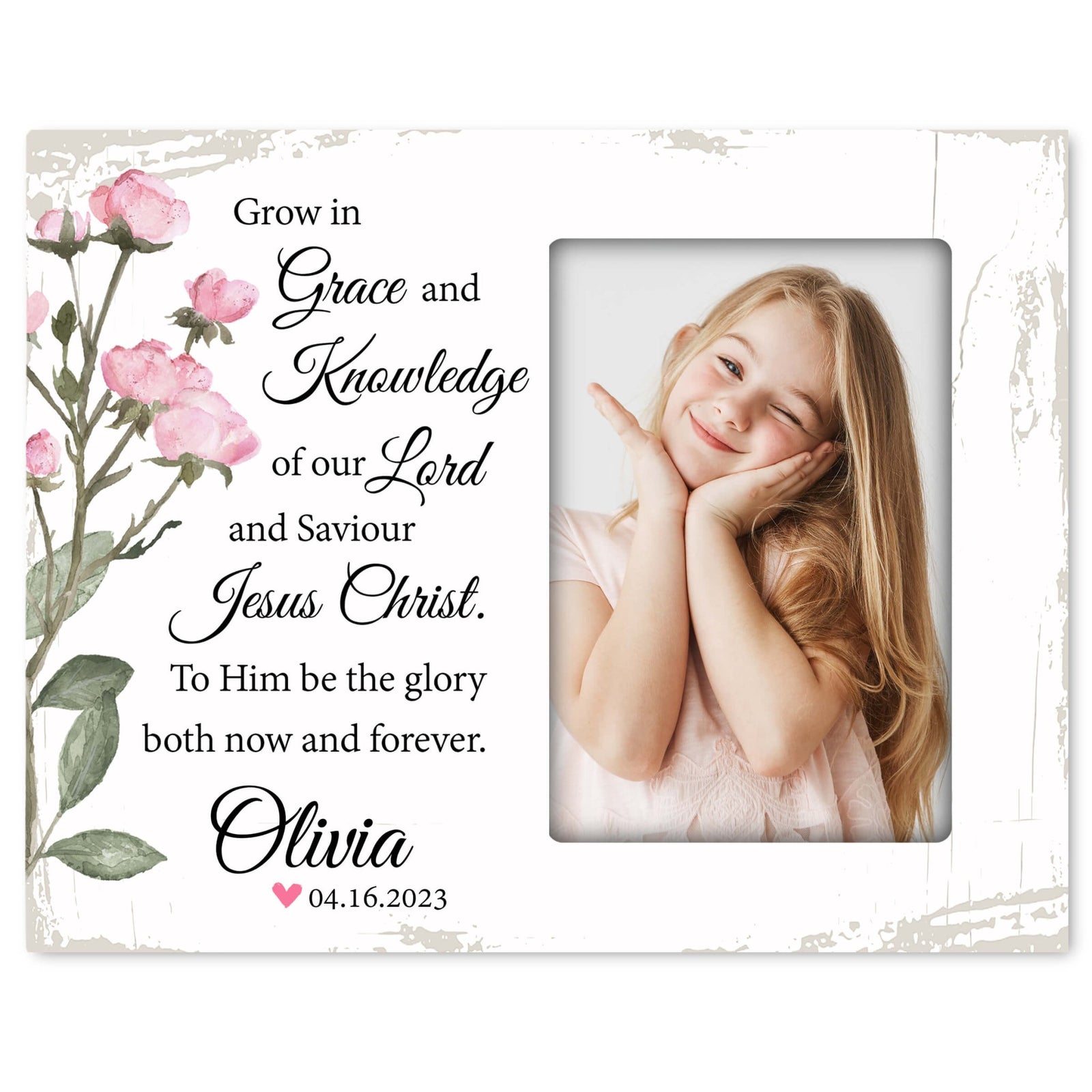 Personalized Confirmation Photo Frame - Trust In The Lord - LifeSong Milestones