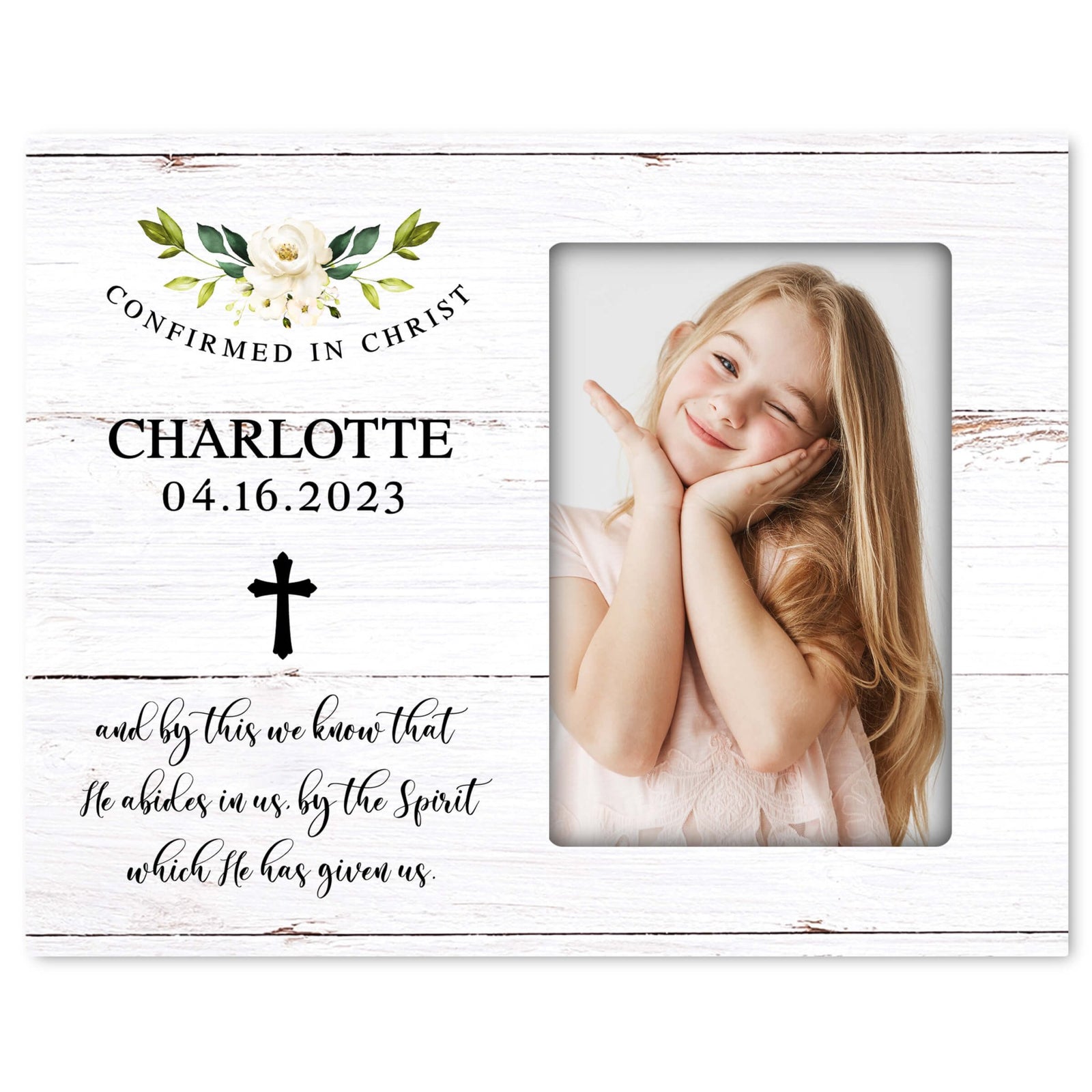 Personalized Confirmation Photo Frame - Trust In The Lord - LifeSong Milestones