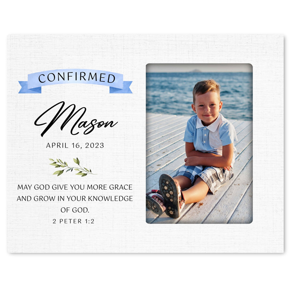 Personalized Confirmation Photo Frame - Trust In The Lord - LifeSong Milestones