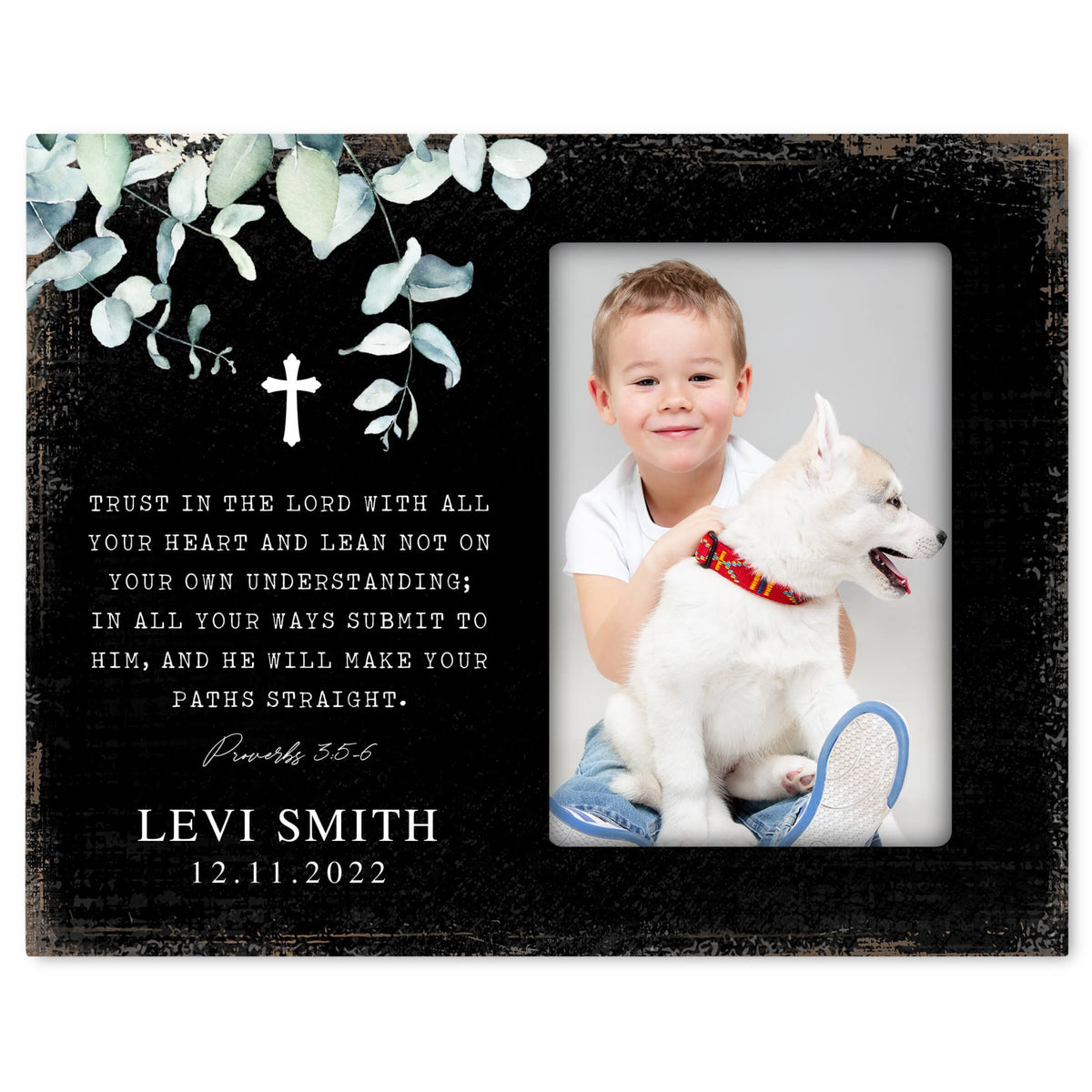 Personalized Confirmation Photo Frame - Trust In The Lord - LifeSong Milestones