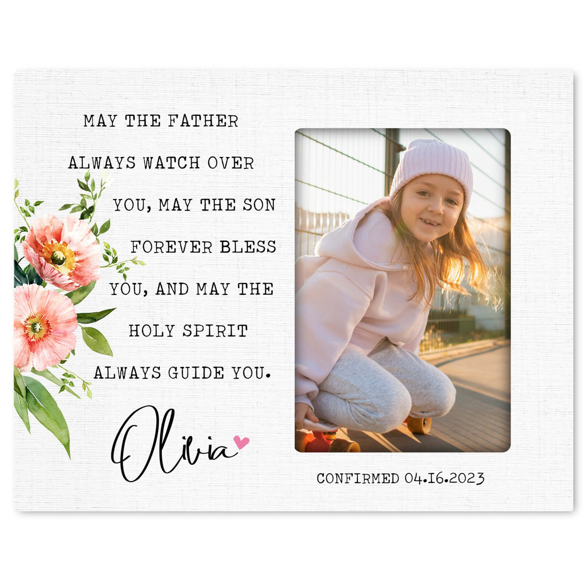 Personalized Confirmation Photo Frame - Trust In The Lord - LifeSong Milestones