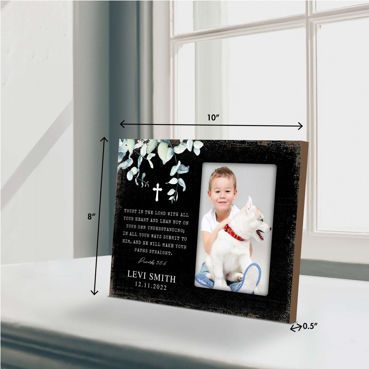 Personalized Confirmation Photo Frame - Trust In The Lord - LifeSong Milestones