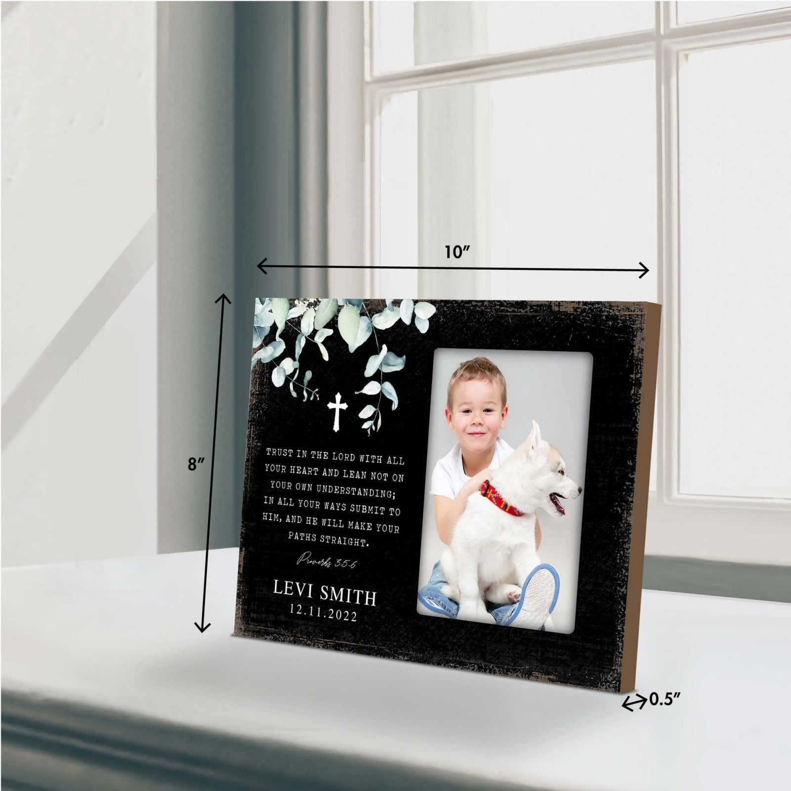 Personalized Confirmation Photo Frame - Trust In The Lord - LifeSong Milestones