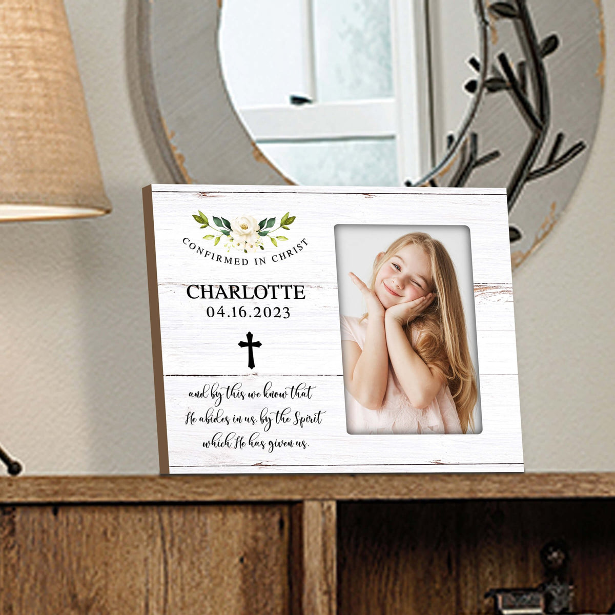 Personalized Confirmation Photo Frame - Trust In The Lord - LifeSong Milestones