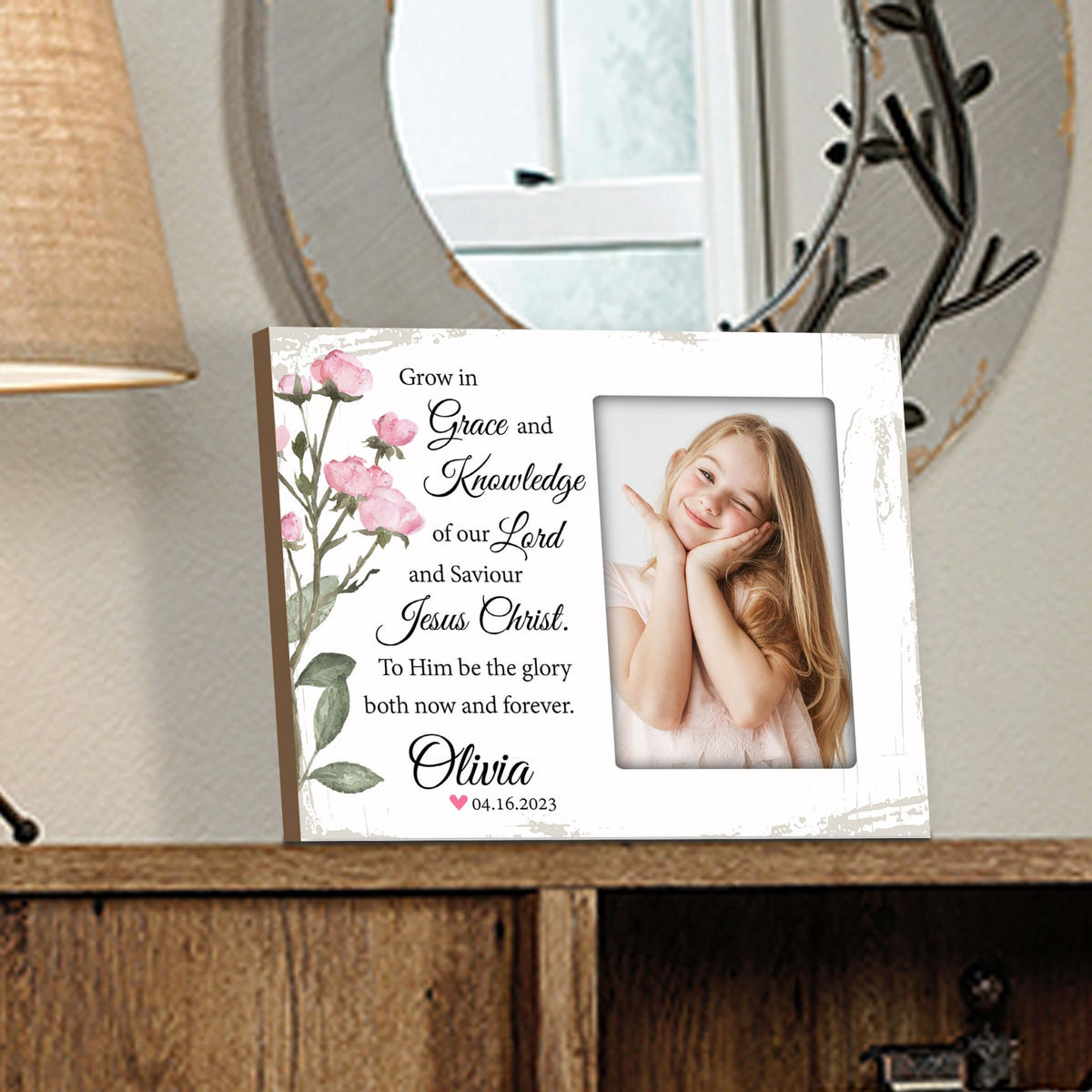 Personalized Confirmation Photo Frame - Trust In The Lord - LifeSong Milestones