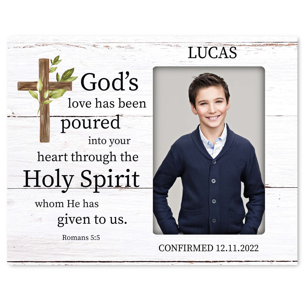 Personalized Confirmation Photo Frame - Trust In The Lord - LifeSong Milestones
