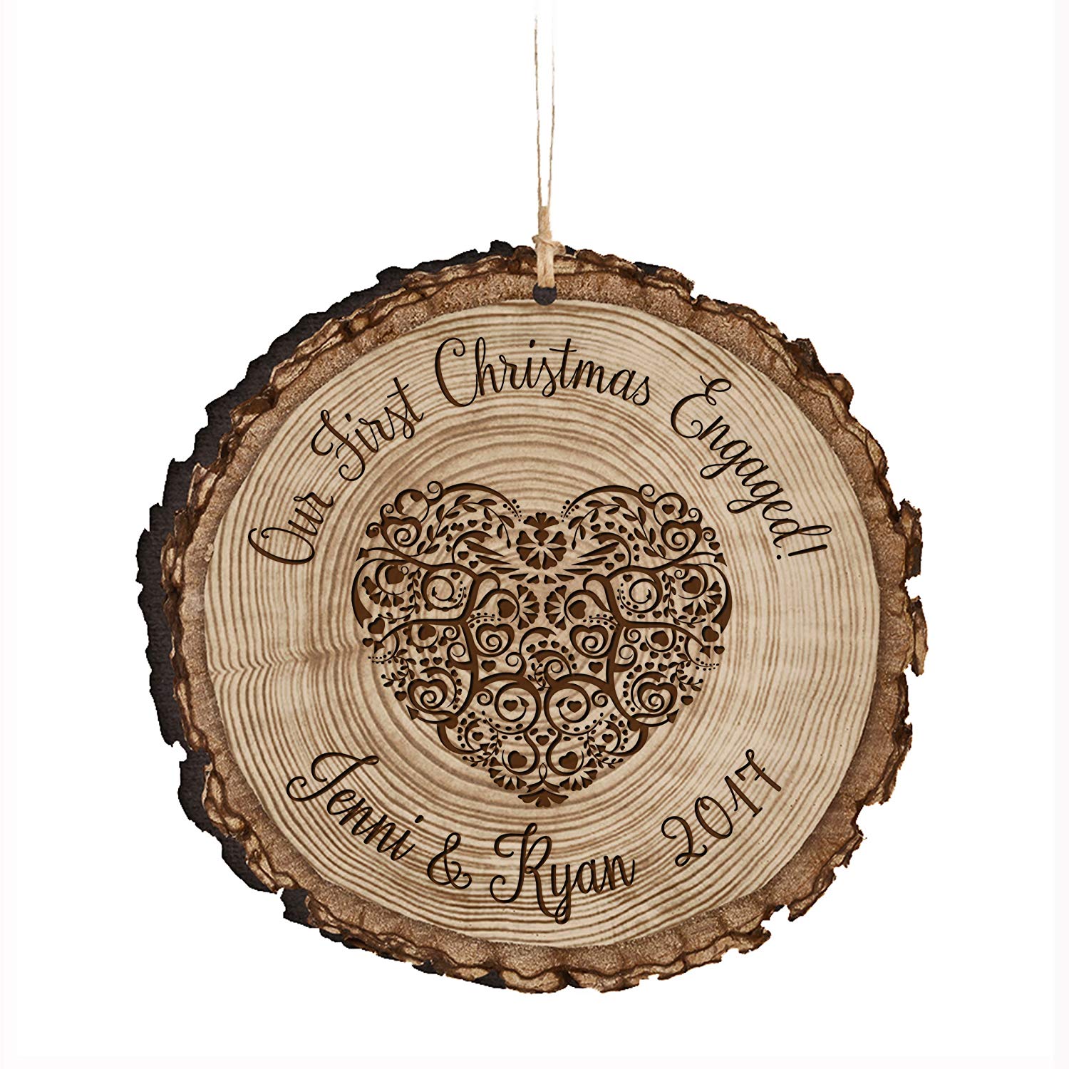 Personalized Couple Christmas Engaged Ornaments - LifeSong Milestones
