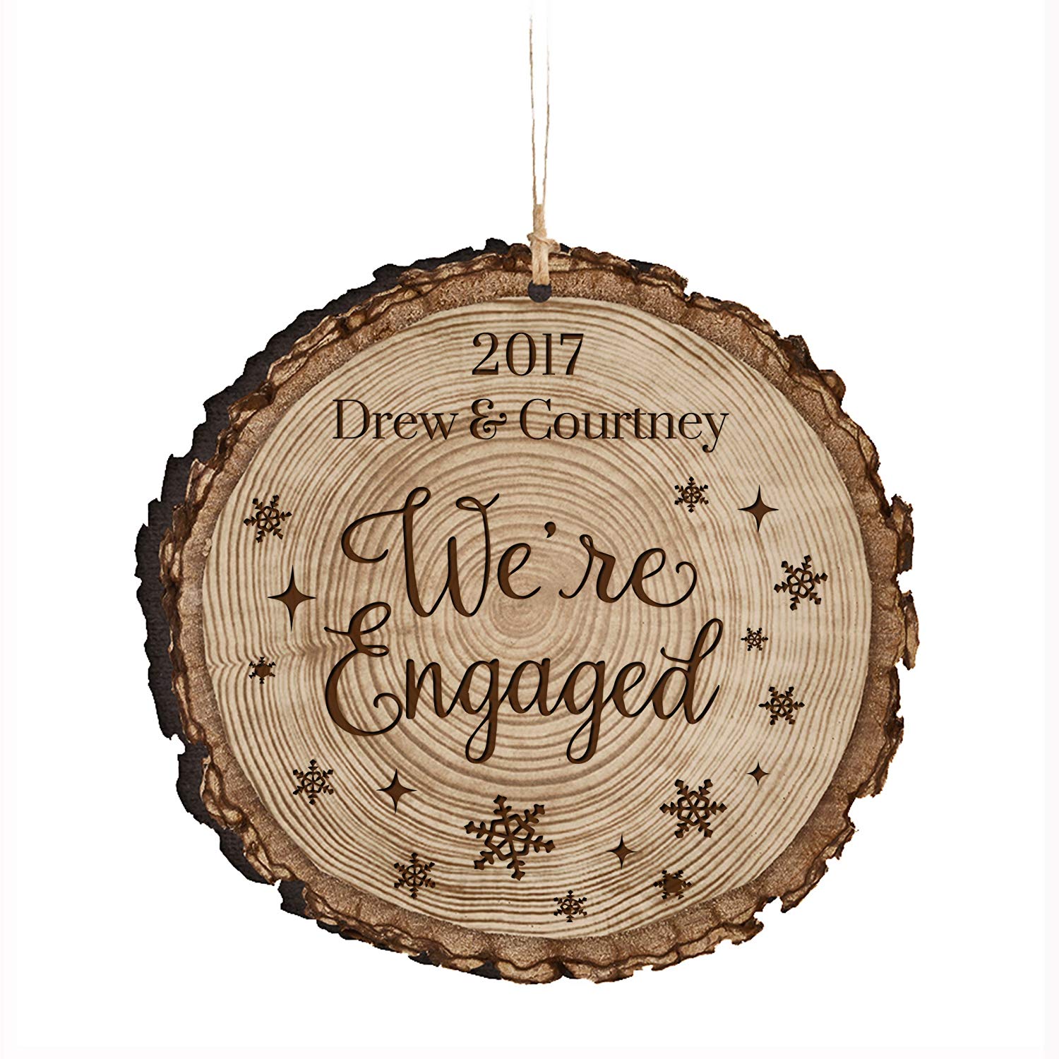 Personalized Couple Christmas Engaged Ornaments - LifeSong Milestones