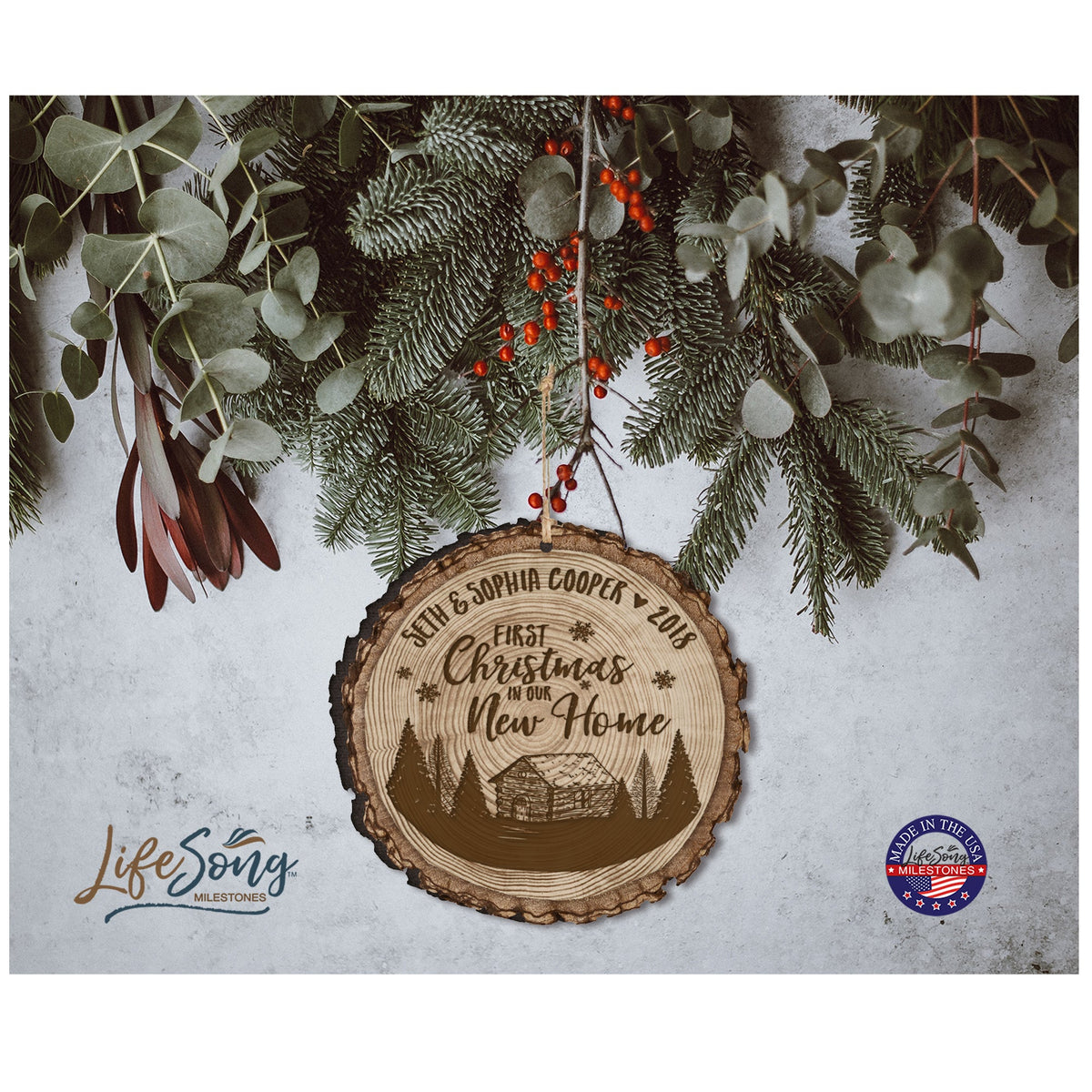 Personalized Couple Christmas New Home Ornaments - LifeSong Milestones