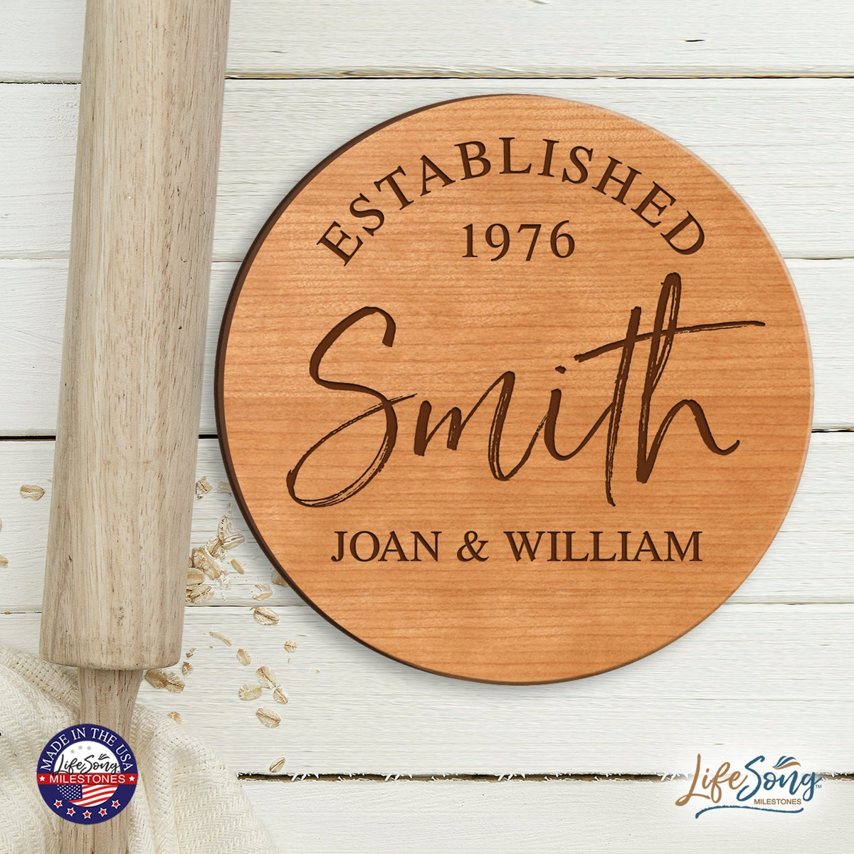 Personalized Couple Established Lazy Susan Décor - LifeSong Milestones