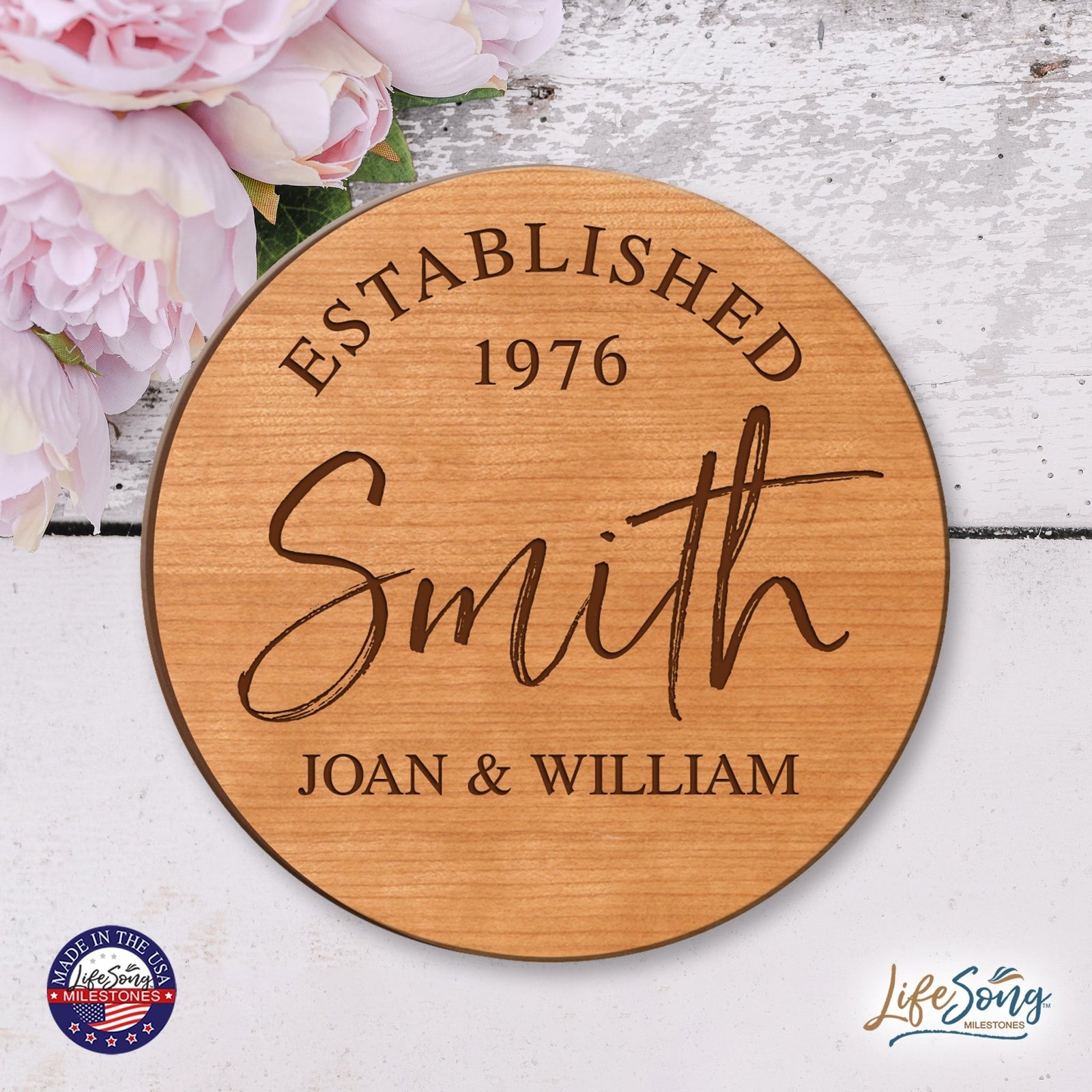 Personalized Couple Established Lazy Susan Décor - LifeSong Milestones