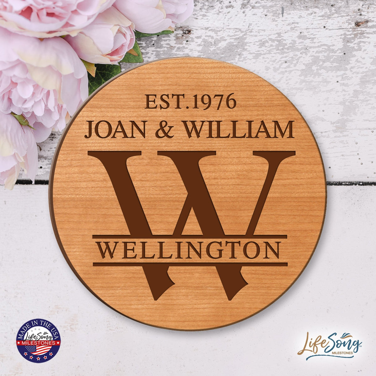 Personalized Couple Established Lazy Susan Décor - LifeSong Milestones