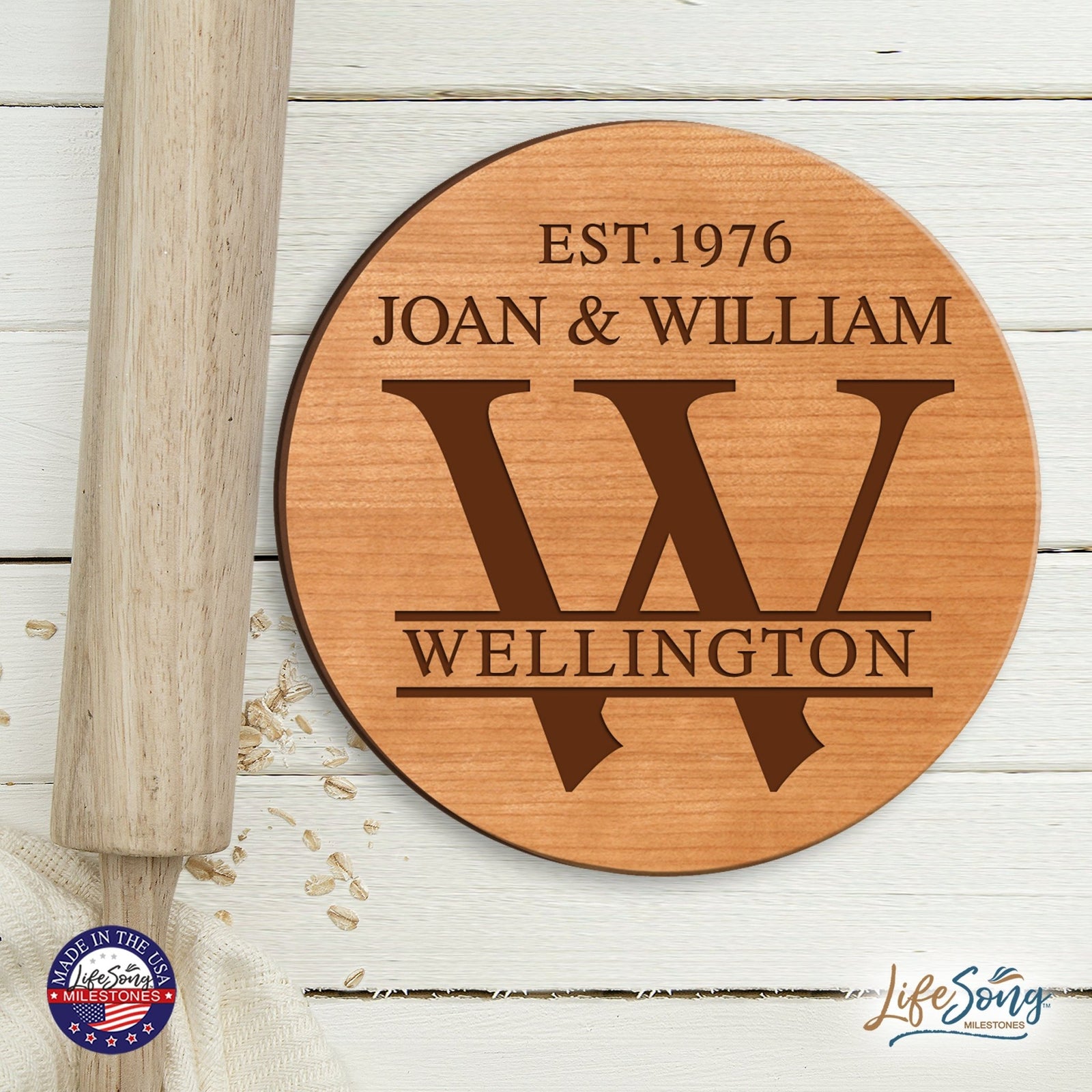 Personalized Couple Established Lazy Susan Décor - LifeSong Milestones