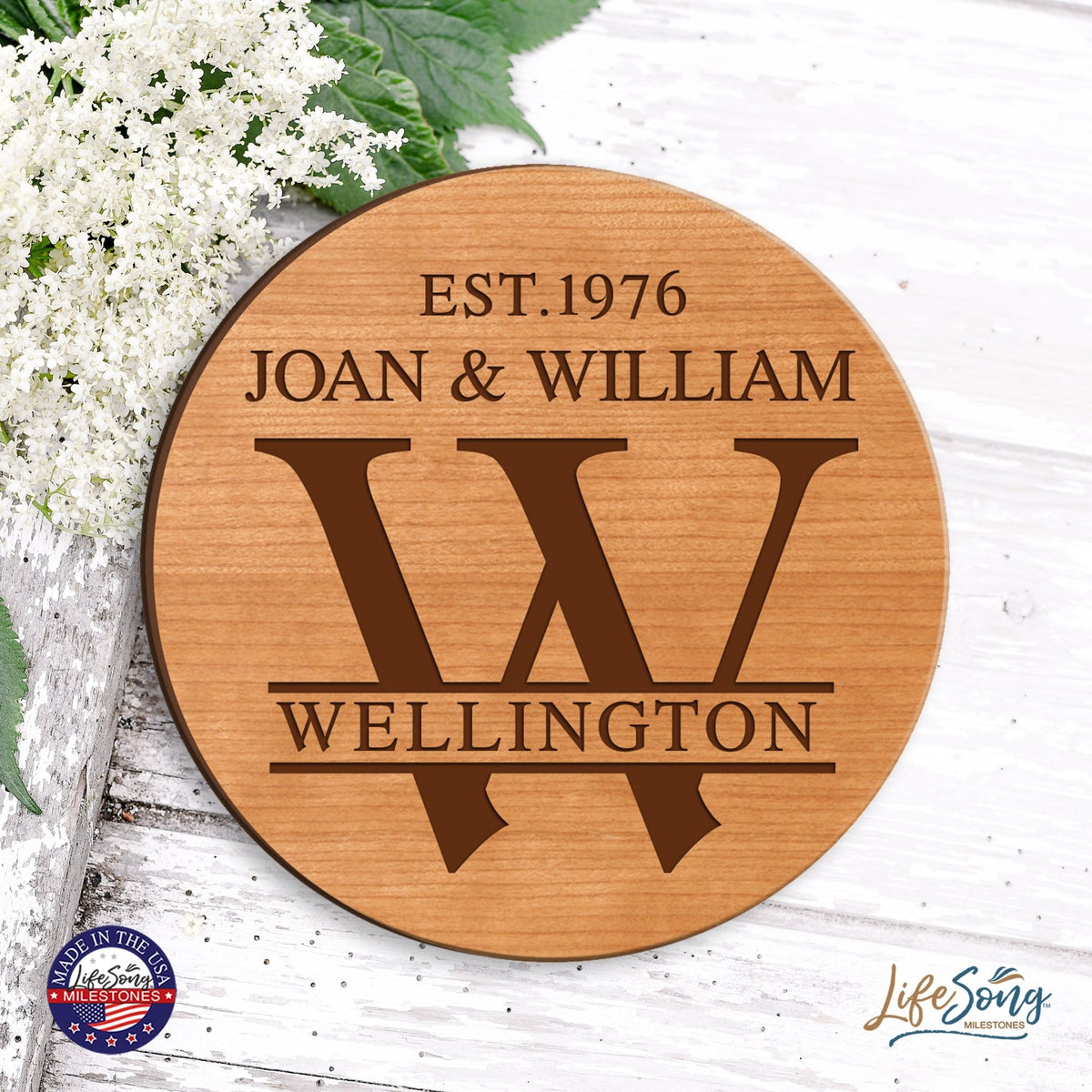 Personalized Couple Established Lazy Susan Décor - LifeSong Milestones