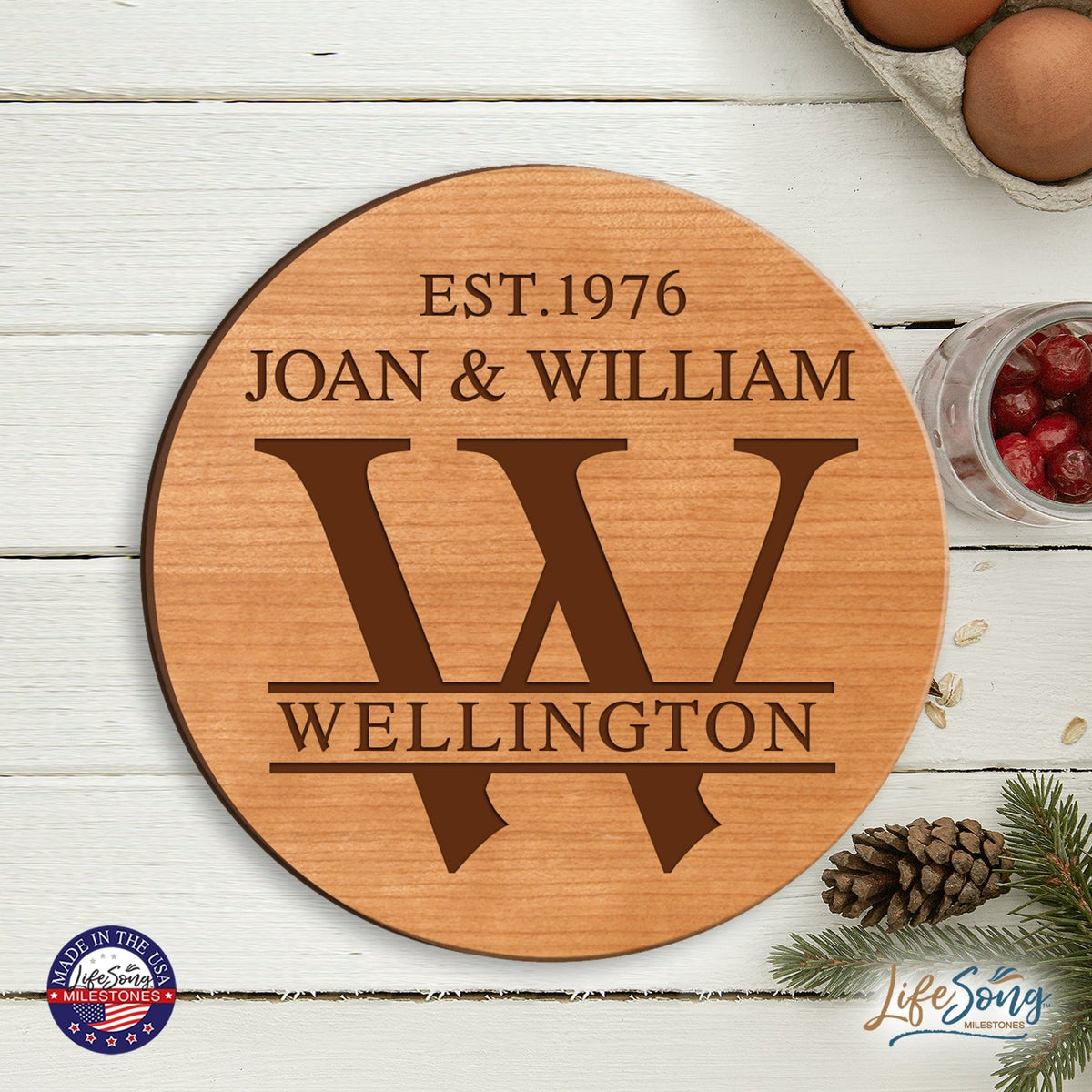 Personalized Couple Established Lazy Susan Décor - LifeSong Milestones