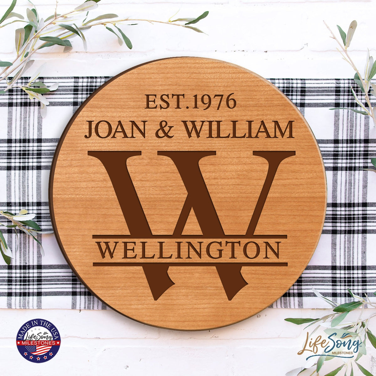 Personalized Couple Established Lazy Susan Décor - LifeSong Milestones