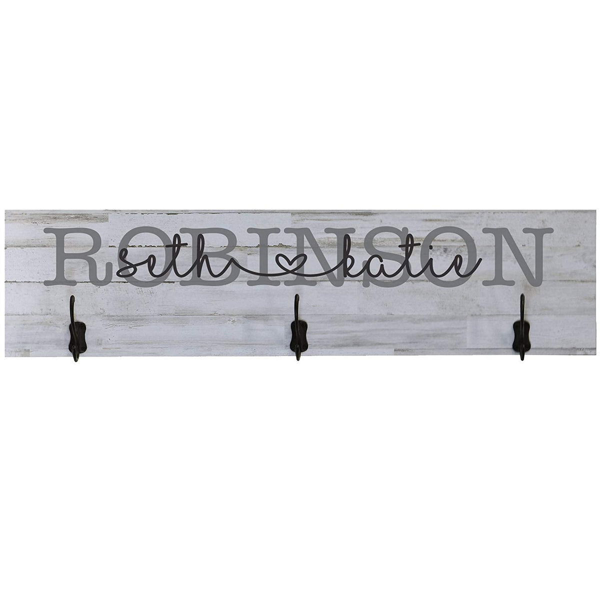 Personalized Cursive Name Coat Rack Wall Sign - LifeSong Milestones