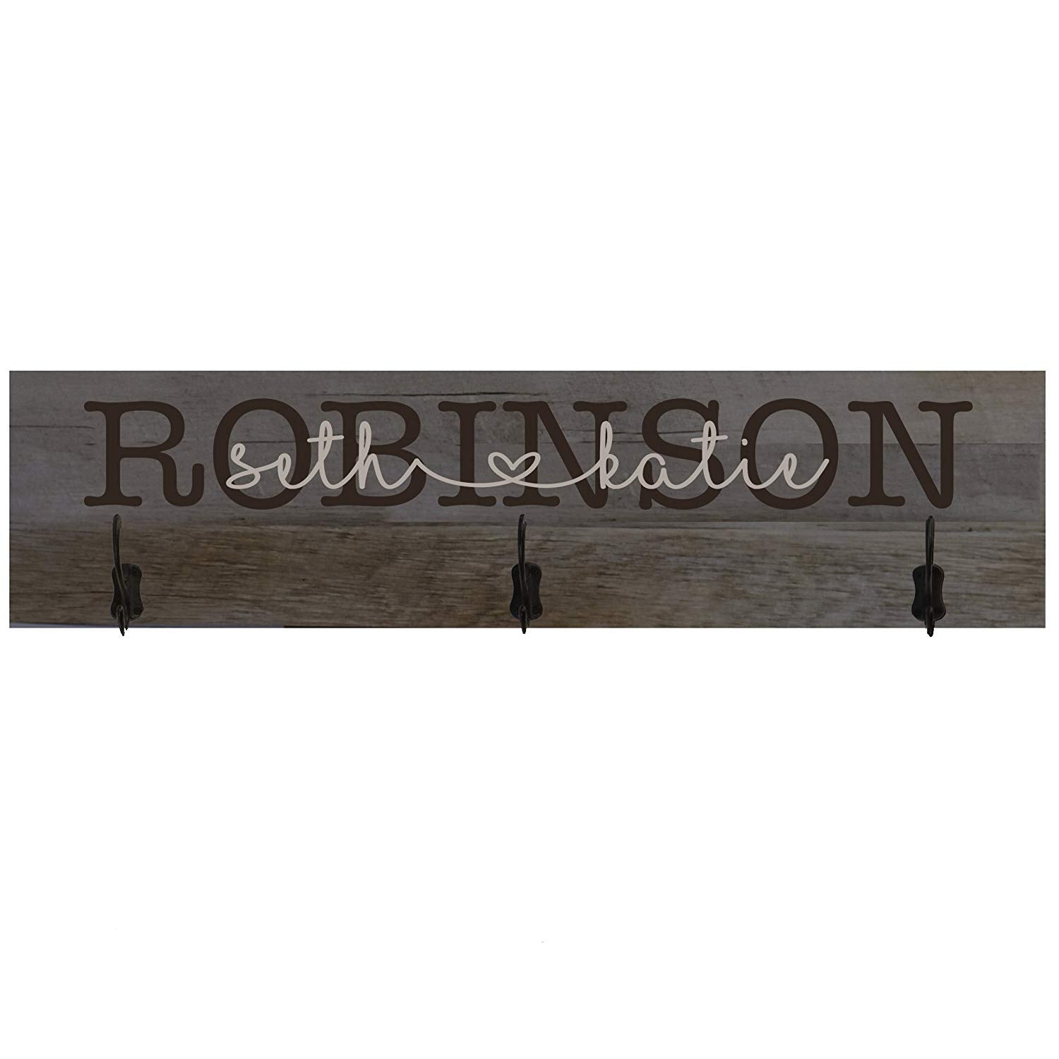 Personalized Cursive Name Coat Rack Wall Sign - LifeSong Milestones
