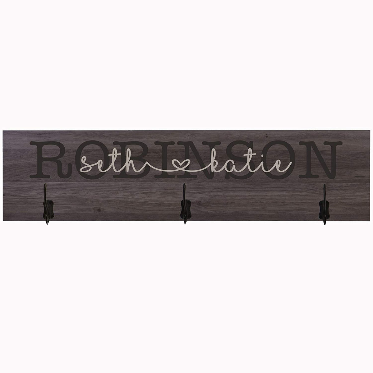 Personalized Cursive Name Coat Rack Wall Sign - LifeSong Milestones