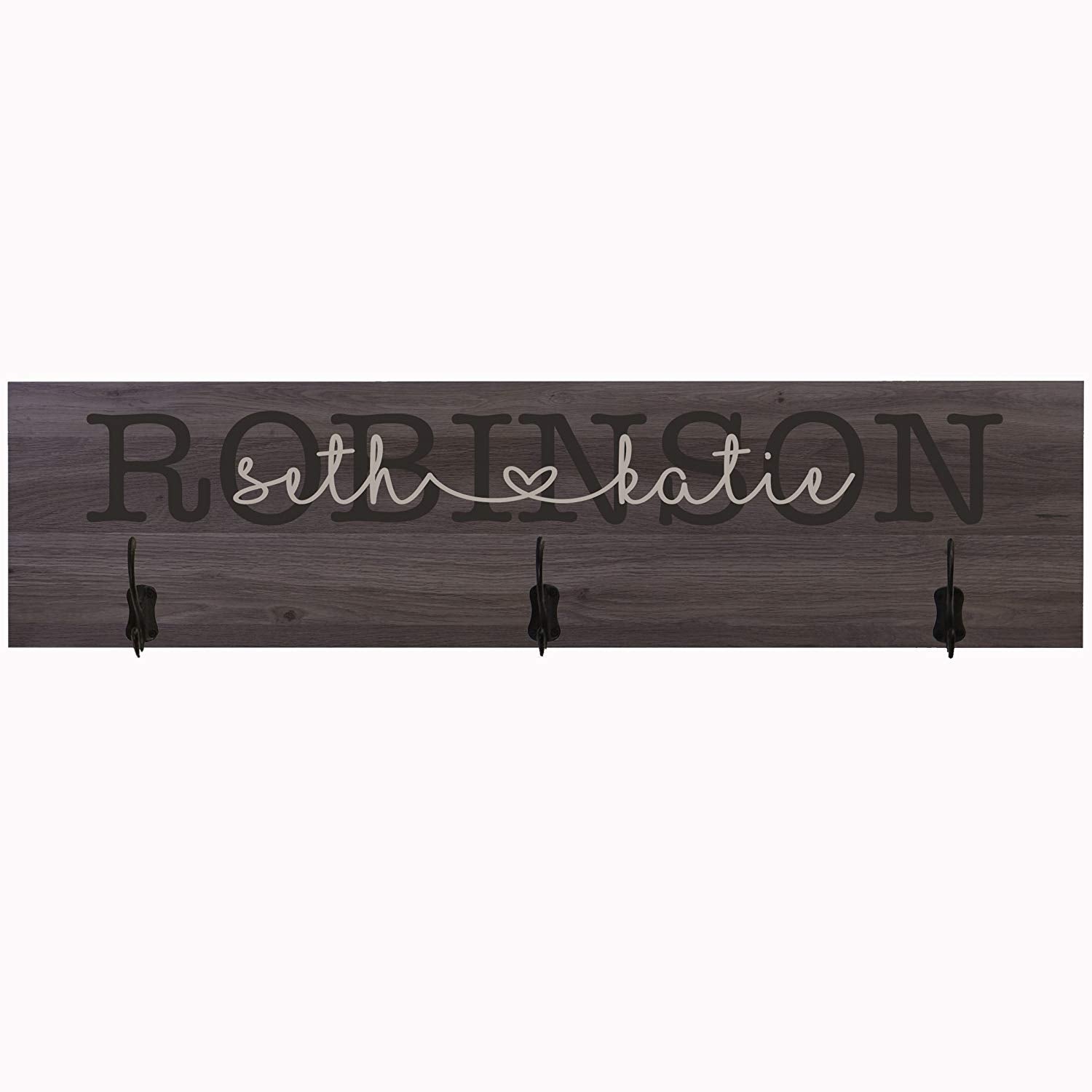 Personalized Cursive Name Coat Rack Wall Sign - LifeSong Milestones