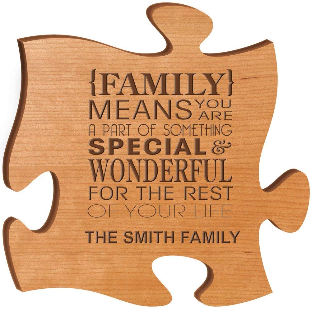 Personalized Custom Engraved Family Puzzle Sign Family Means - LifeSong Milestones