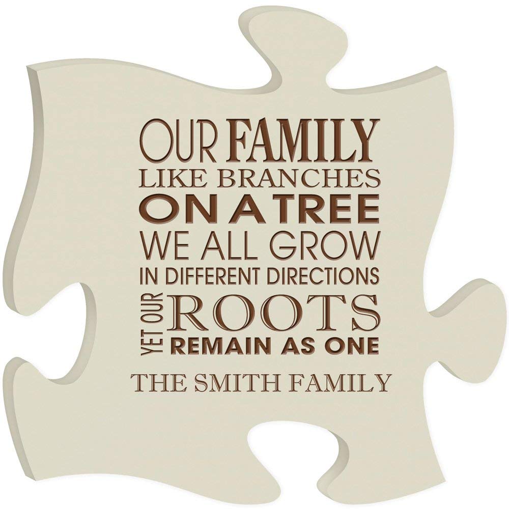 Personalized Custom Engraved Family Puzzle Sign - Our Family - LifeSong Milestones