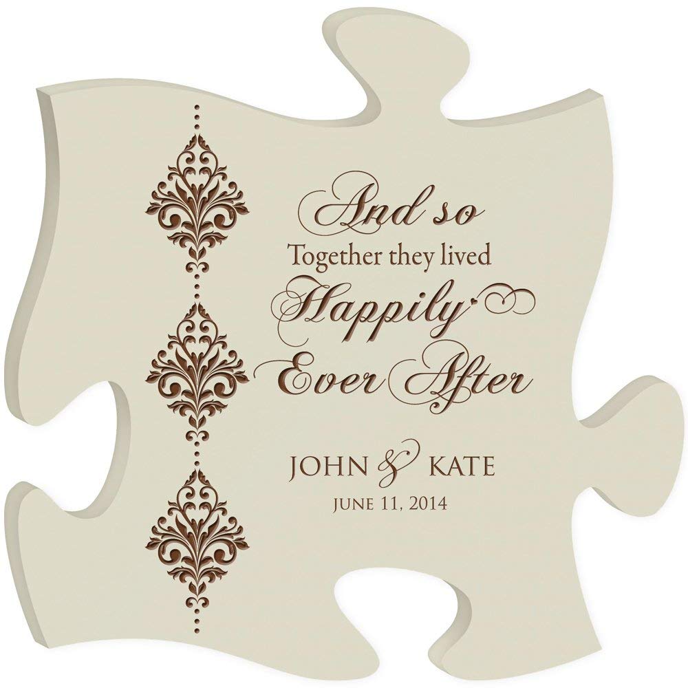 Personalized Custom Engraved Puzzle Sign - Happily Ever After - LifeSong Milestones