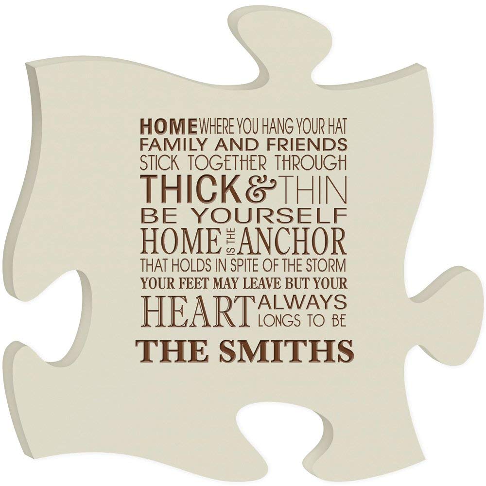 Personalized Custom Engraved Puzzle Sign - Home - LifeSong Milestones