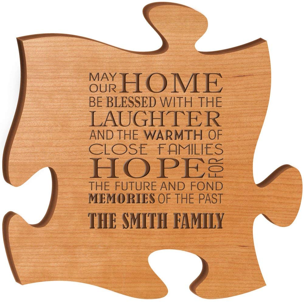 Personalized Custom Engraved Puzzle Sign - May Our Home - LifeSong Milestones