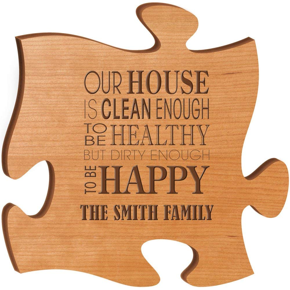 Personalized Custom Engraved Puzzle Sign - Our House - LifeSong Milestones