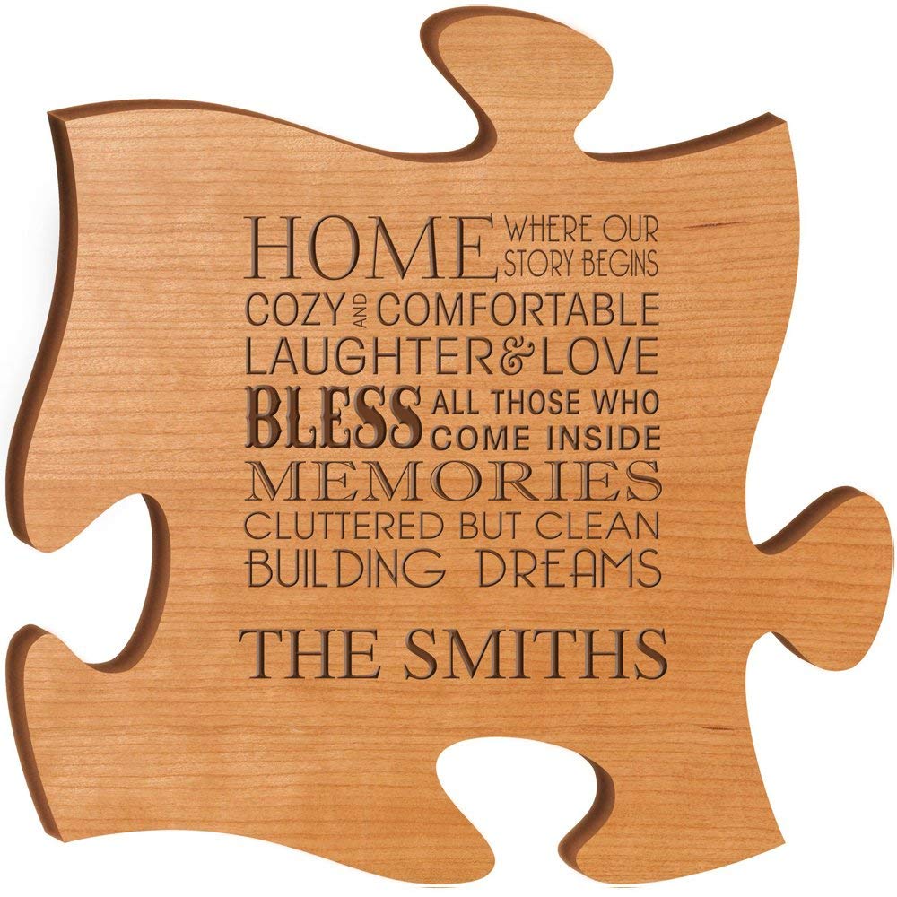 Personalized Custom Engraved Puzzle Sign - Where Our Story Begins - LifeSong Milestones