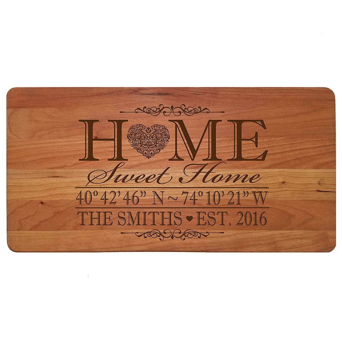 Personalized Decorative Cutting Board Gift - Home Sweet Home - LifeSong Milestones