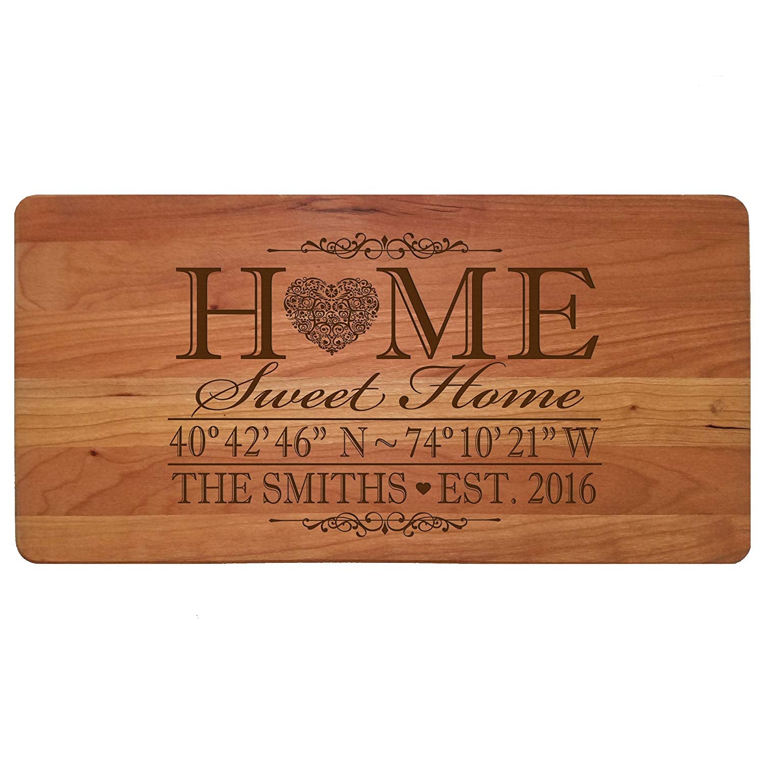 Personalized Decorative Cutting Board Gift - Home Sweet Home - LifeSong Milestones