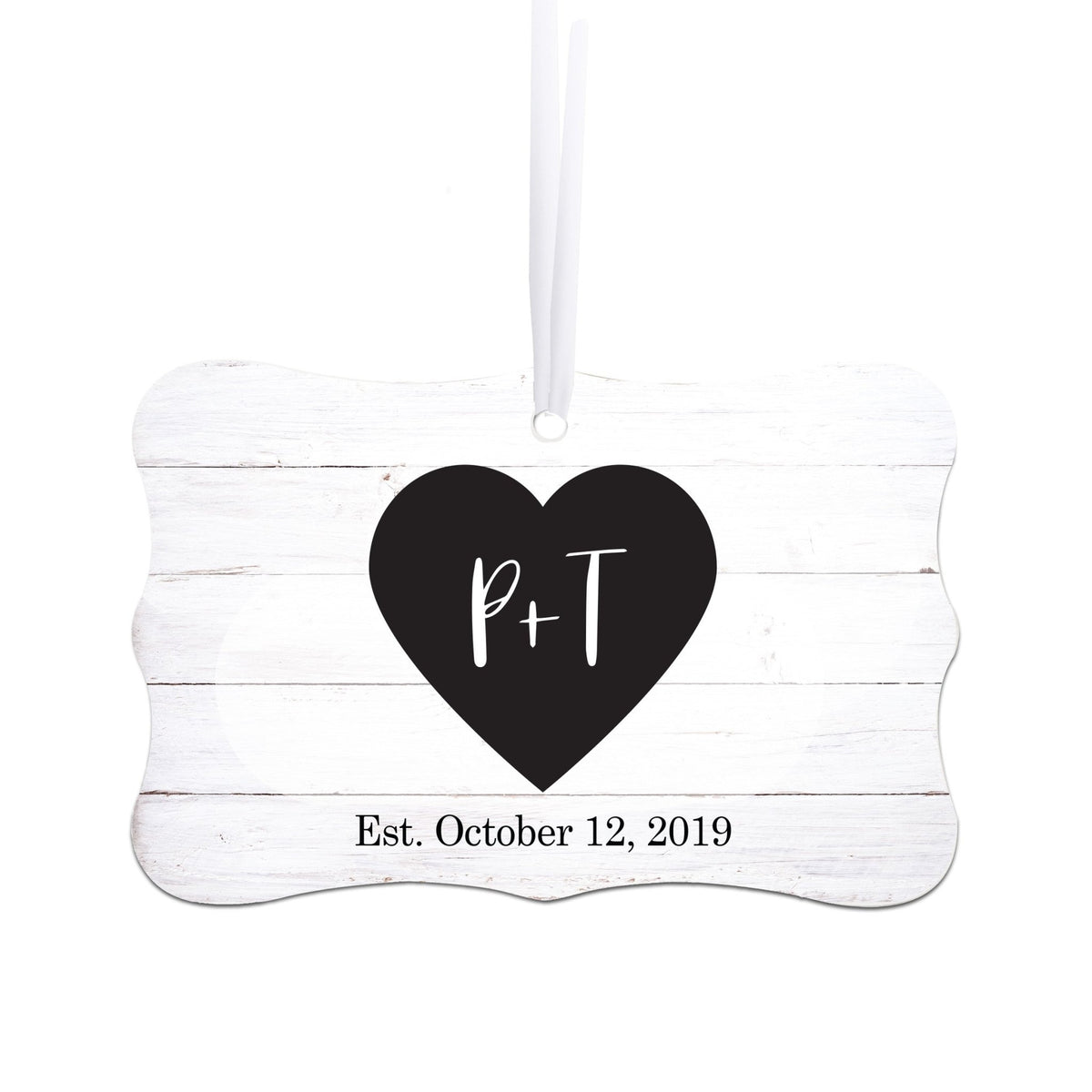 Personalized Digitally Printed Wedding Ornament 2.5” x 4” - LifeSong Milestones