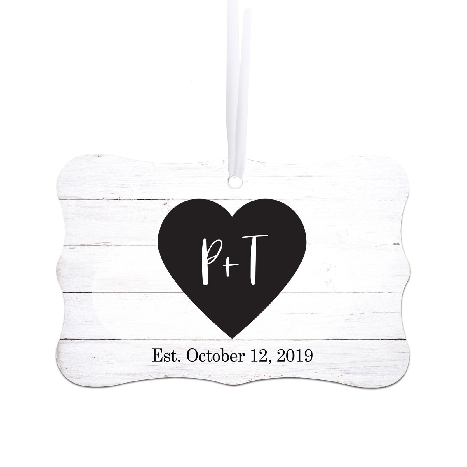 Personalized Digitally Printed Wedding Ornament 2.5” x 4” - LifeSong Milestones