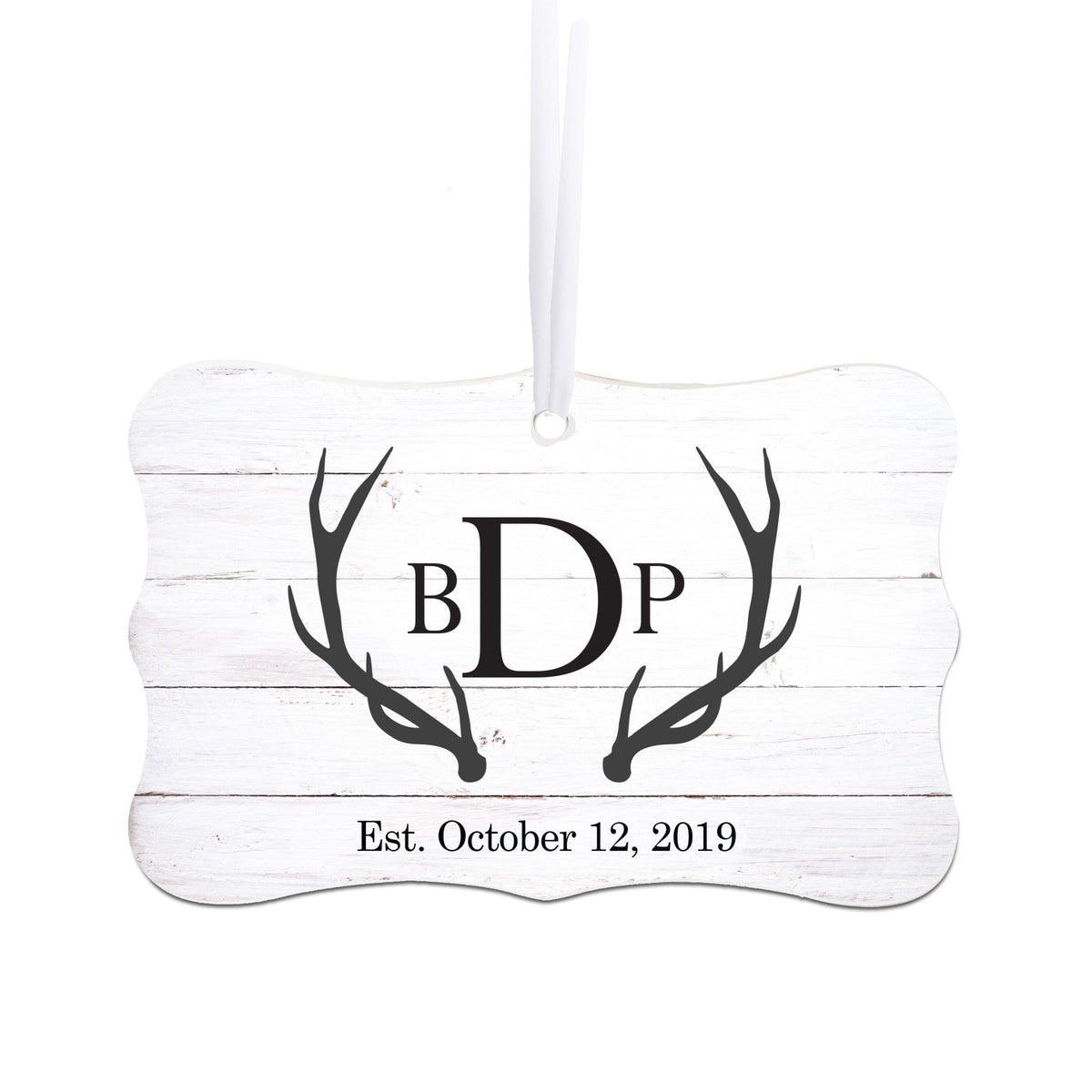 Personalized Digitally Printed Wedding Ornament 2.5” x 4” - LifeSong Milestones