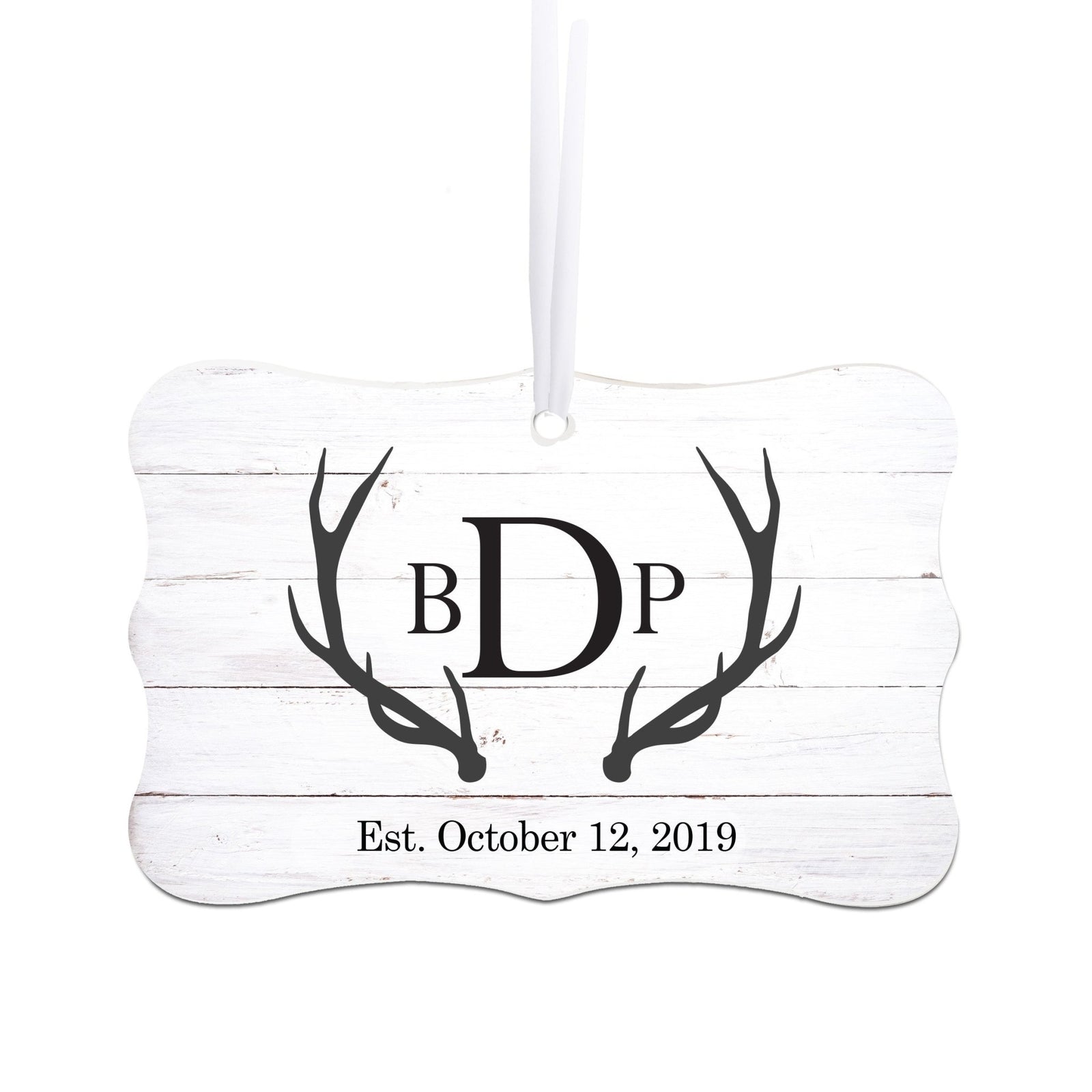 Personalized Digitally Printed Wedding Ornament 2.5” x 4” - LifeSong Milestones