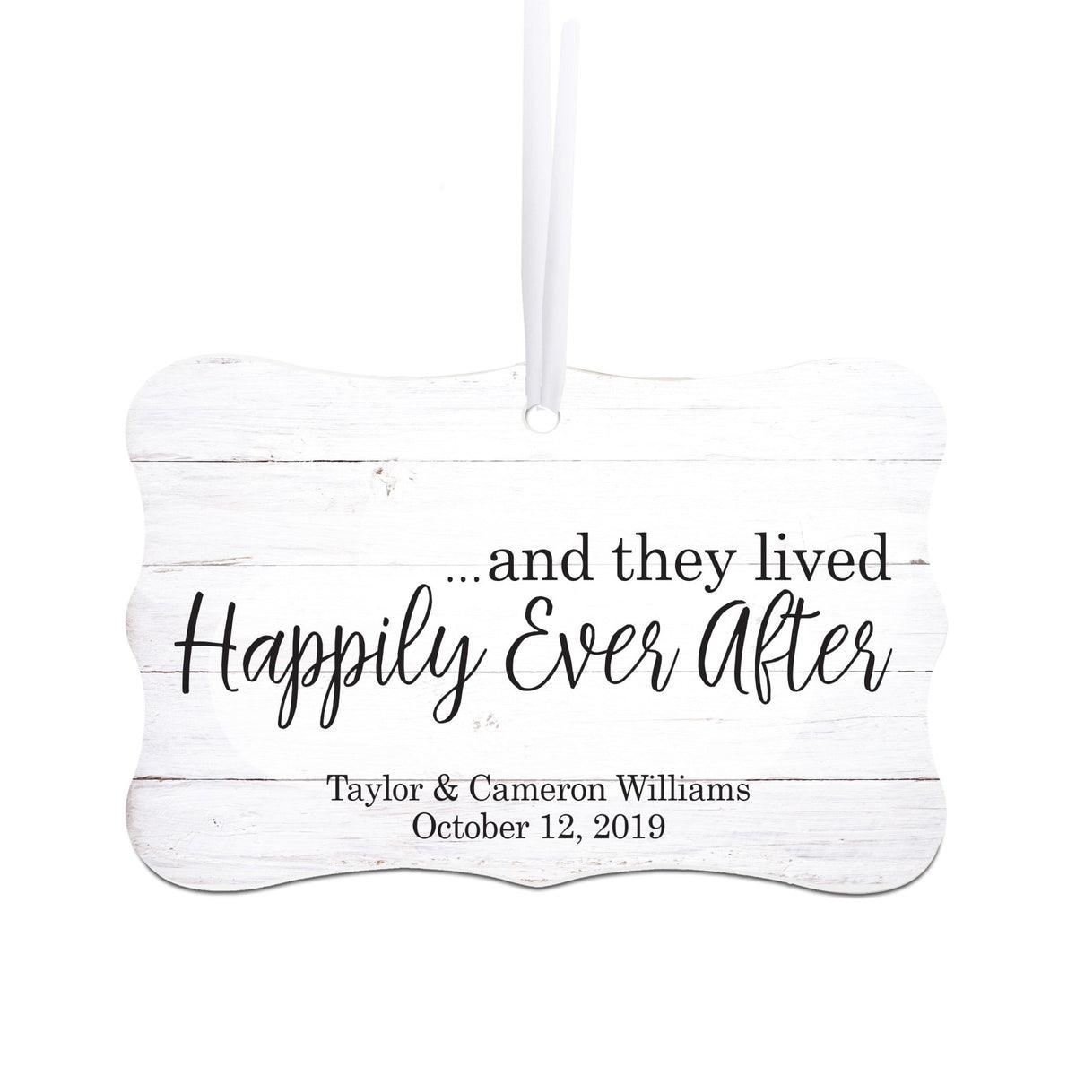 Personalized Digitally Printed Wedding Ornament 2.5” x 4” - LifeSong Milestones
