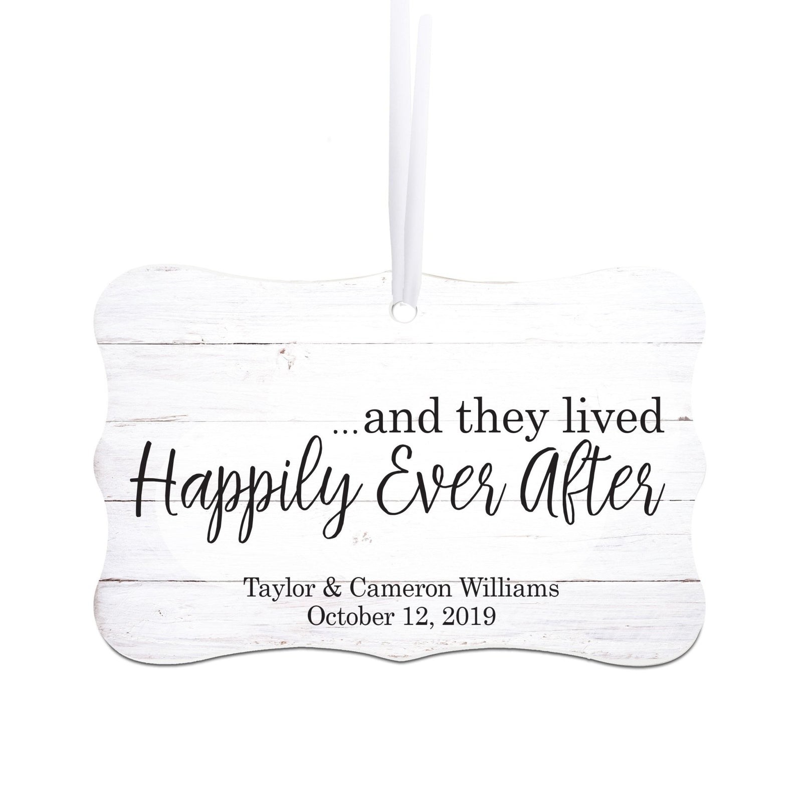Personalized Digitally Printed Wedding Ornament 2.5” x 4” - LifeSong Milestones