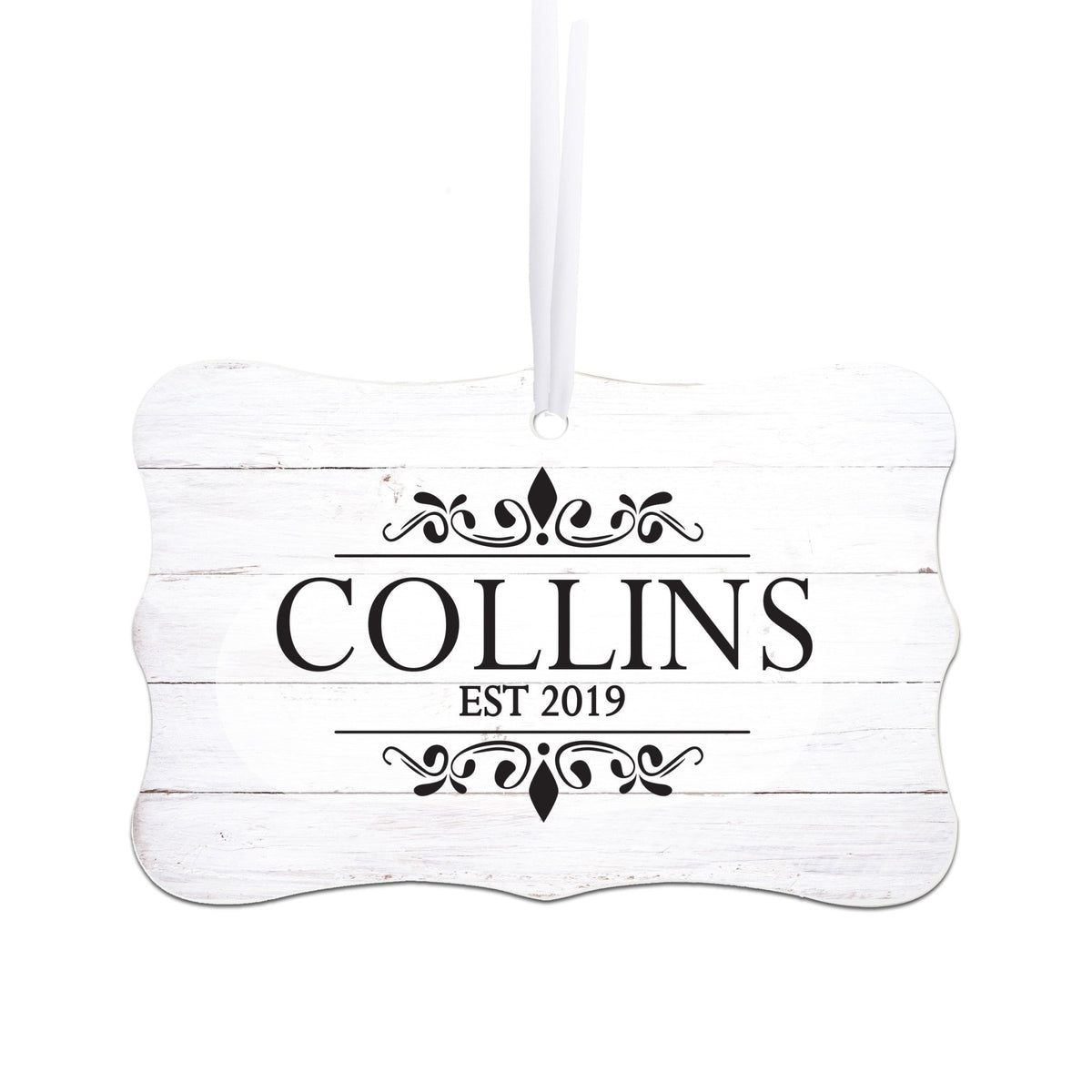 Personalized Digitally Printed Wedding Ornament 2.5” x 4” - LifeSong Milestones