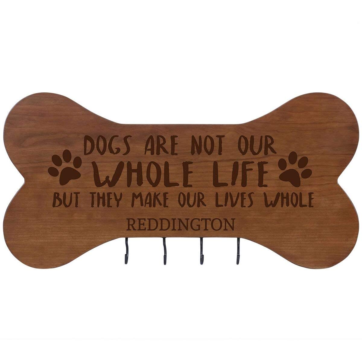 Personalized Dog Bone Sign With Hooks - Dogs Are Not - LifeSong Milestones