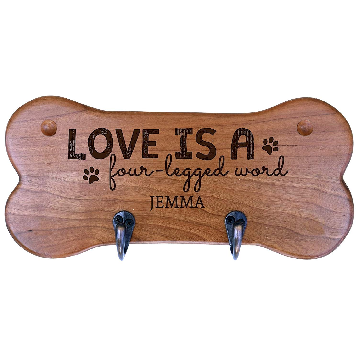 Personalized Dog Bone Storage Racks - Cherry - LifeSong Milestones