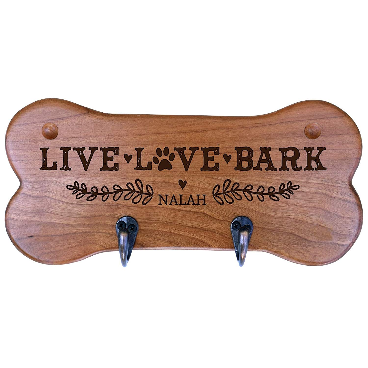 Personalized Dog Bone Storage Racks - Cherry - LifeSong Milestones