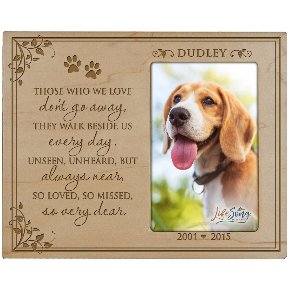 Personalized Dog or Cat Pet Memorial Photo Frame - Those Who We Love - LifeSong Milestones