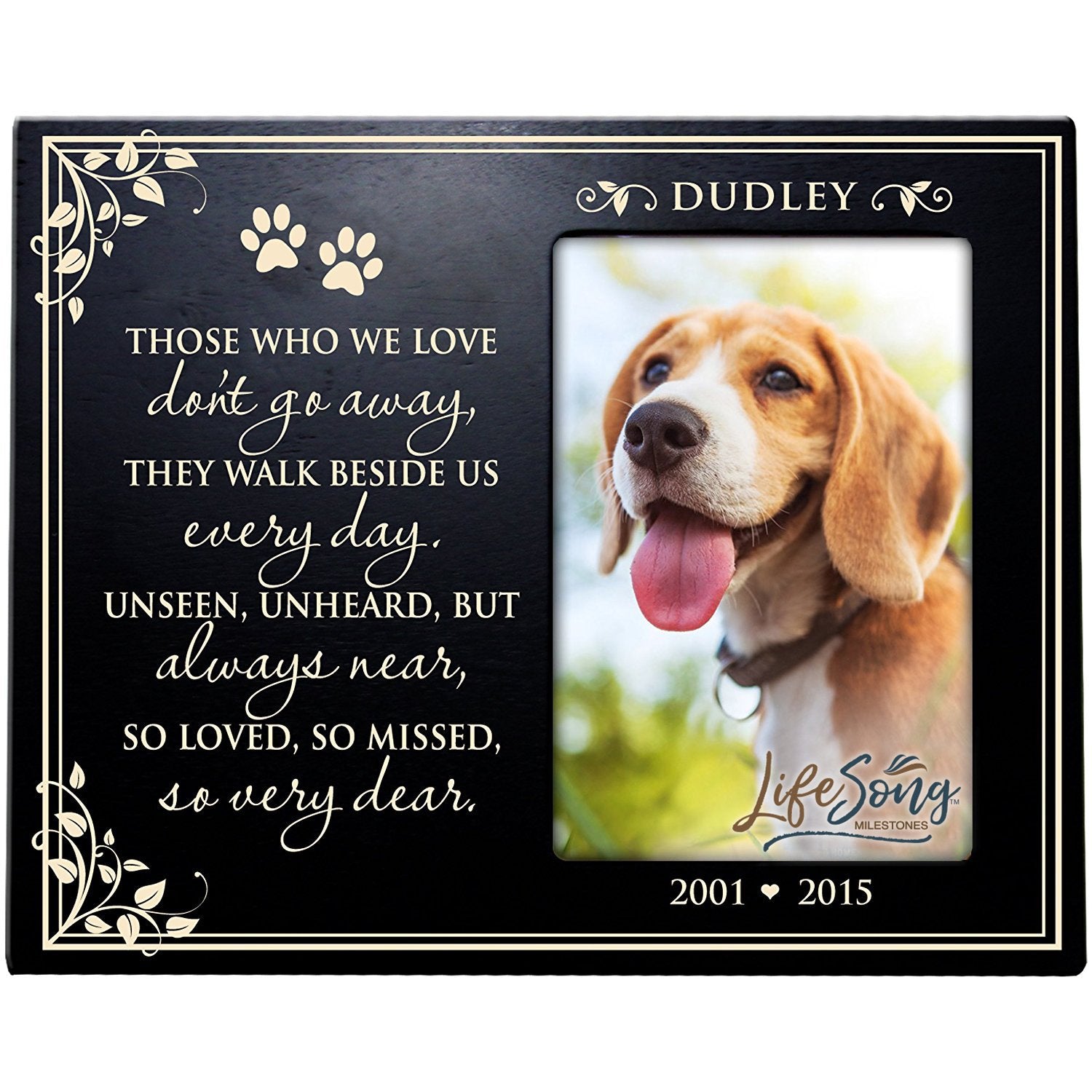 Personalized Dog or Cat Pet Memorial Photo Frame - Those Who We Love - LifeSong Milestones