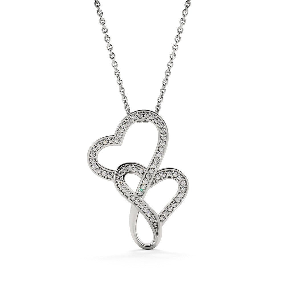 Personalized Double Heart Necklace From Godmother to Goddaughter Now I Lay Me Down To Sleep - LifeSong Milestones