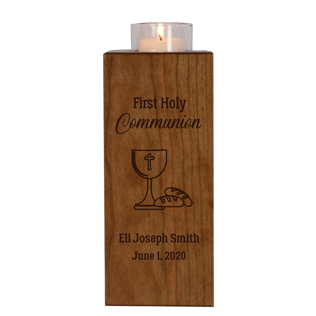 Personalized Double Votive Candle Holder - Your First Holy Communion - LifeSong Milestones