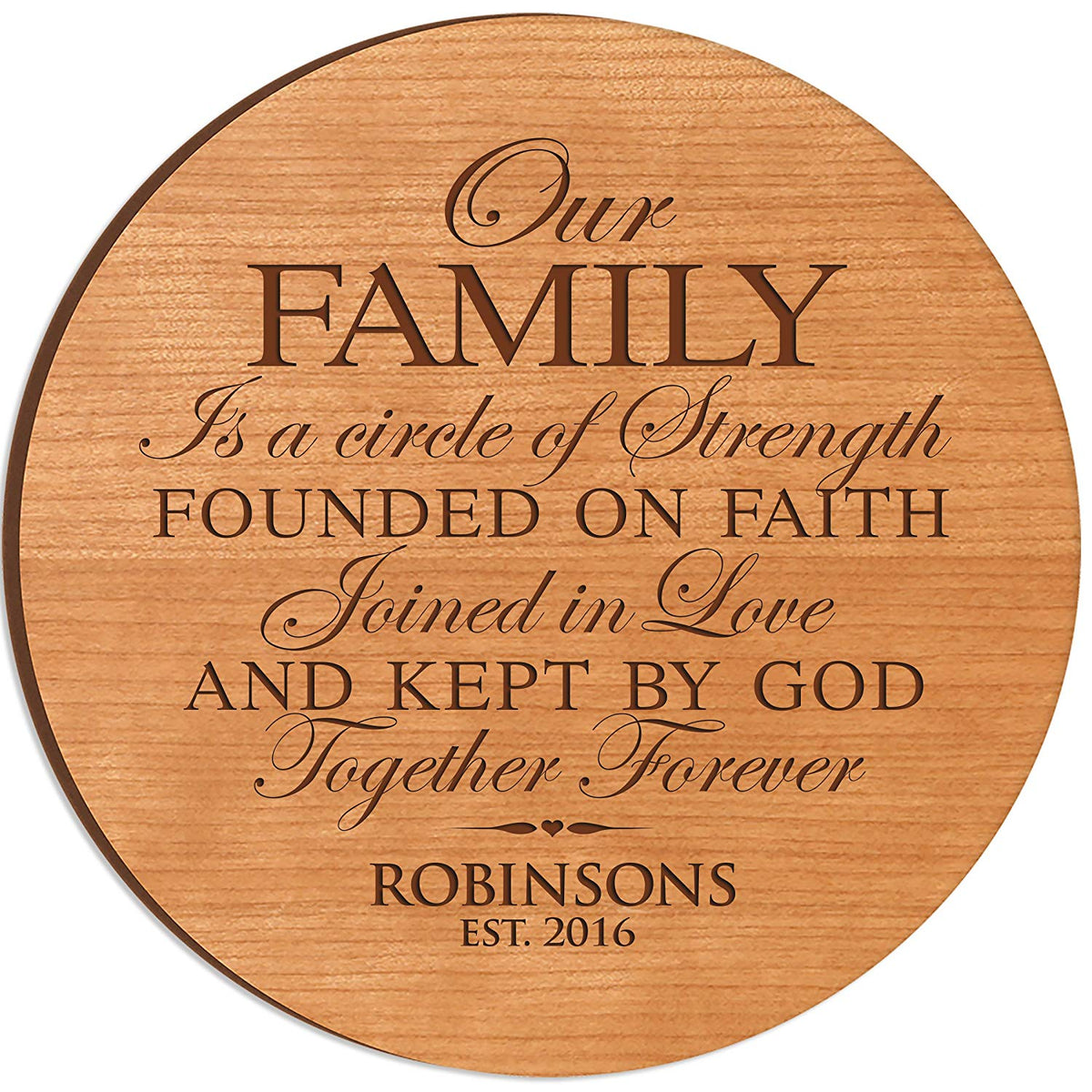 Personalized Engraved Anniversary Lazy Susan Gift - Circle Of Strength - LifeSong Milestones