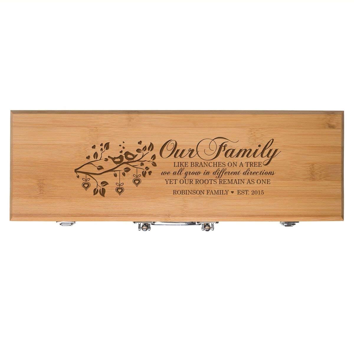 Personalized Engraved Bamboo 3pc Barbecue Grill Set Gift - Family - LifeSong Milestones